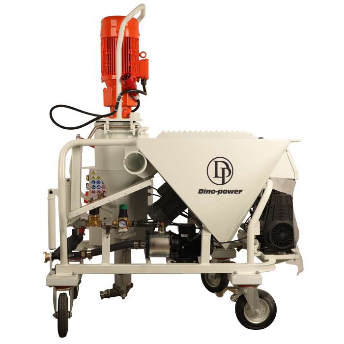 M6 Plaster Spraying Pump with Mixer Compressor and Water pump - Imagen 2